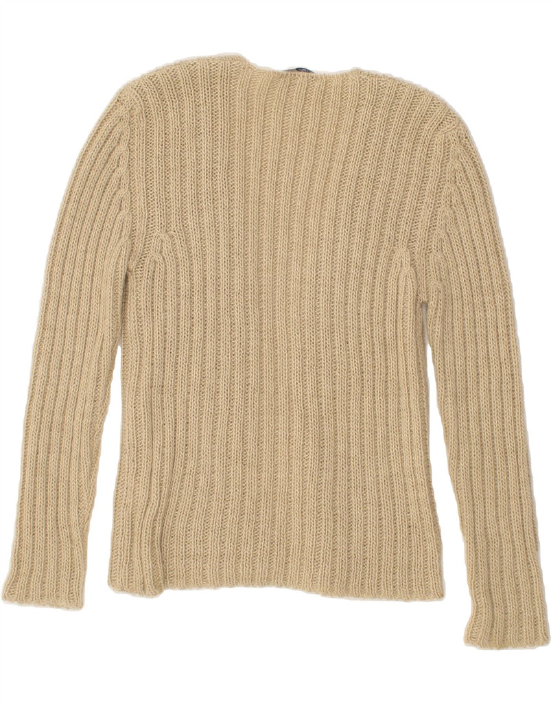 LIU JO Womens Cardigan Sweater UK 8 Small Beige Acrylic | Vintage Liu Jo | Thrift | Second-Hand Liu Jo | Used Clothing | Messina Hembry 