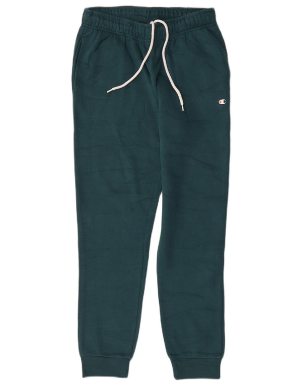 Champion Mens Tracksuit Trousers Joggers Small Green Cotton