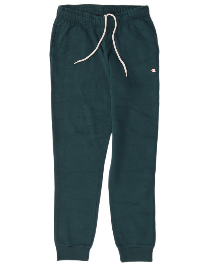 Champion Mens Tracksuit Trousers Joggers Small Green Cotton