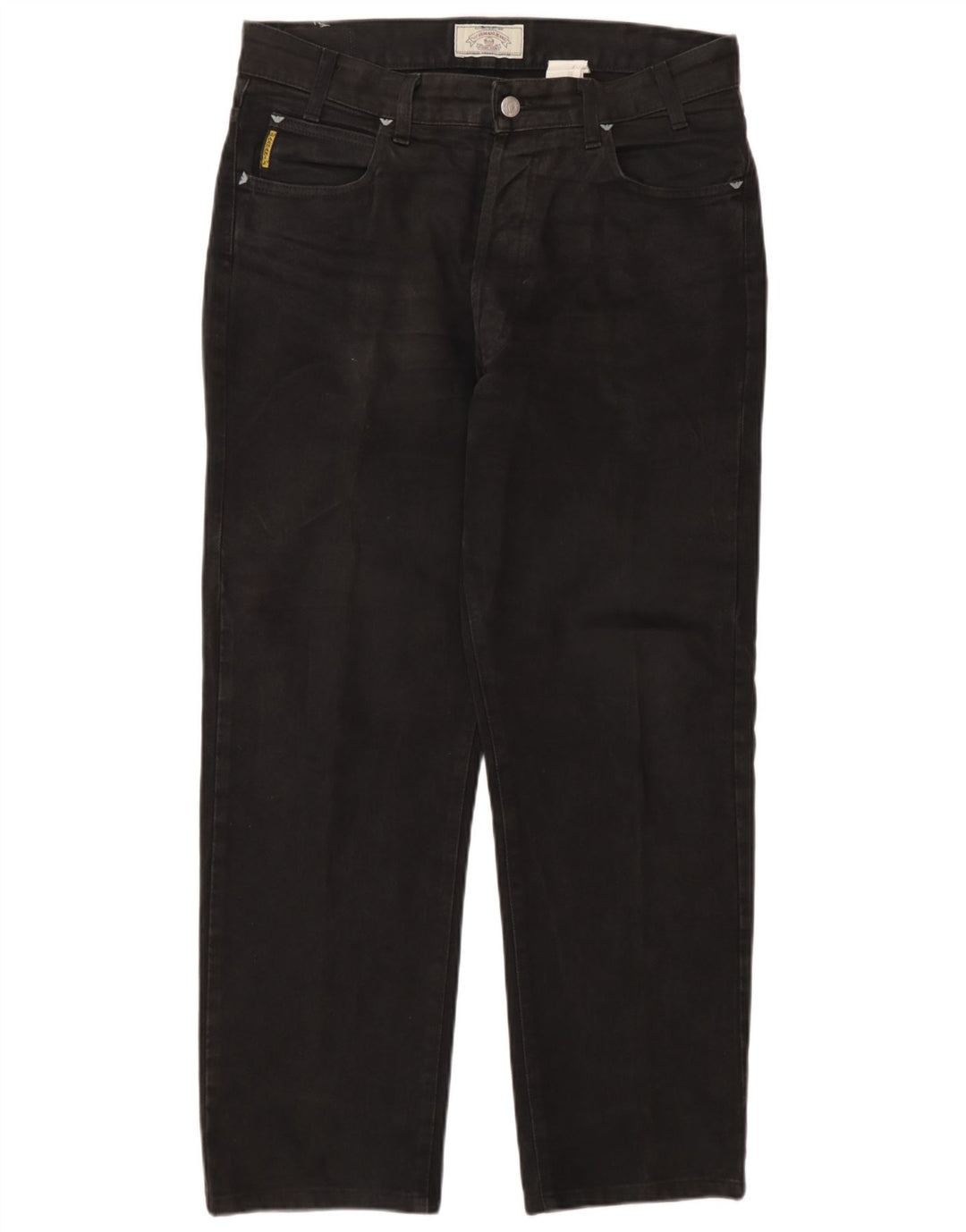 Armani Mens Straight Jeans W32 L28 Black Cotton