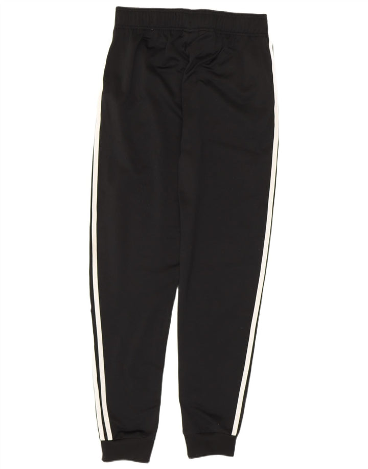 ADIDAS Boys Tracksuit Trousers Joggers 14-15 Years Black Striped Polyester