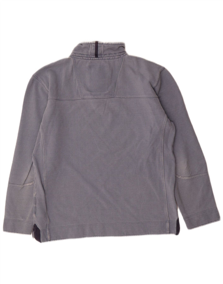 Crew Clothing Mens Zip Neck Sweatshirt Jumper Small Blue Cotton