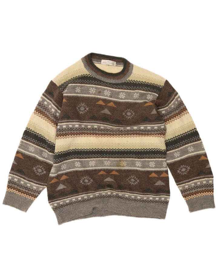 Marks & Spencer Mens St. Michael Crew Neck Jumper Sweater Small Brown