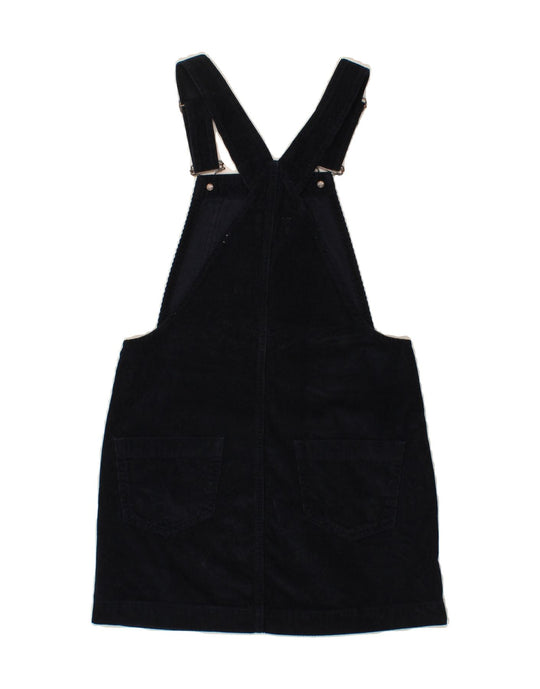 JACK WILLS Womens Dungarees Corduroy Skirt UK 8 Small W30 Navy Blue Vintage Second Hand Clothing Online Messina Hembry