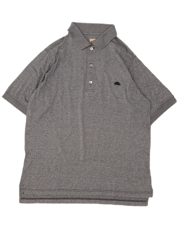 Ellesse Mens Polo Shirt Small Grey Flecked Cotton