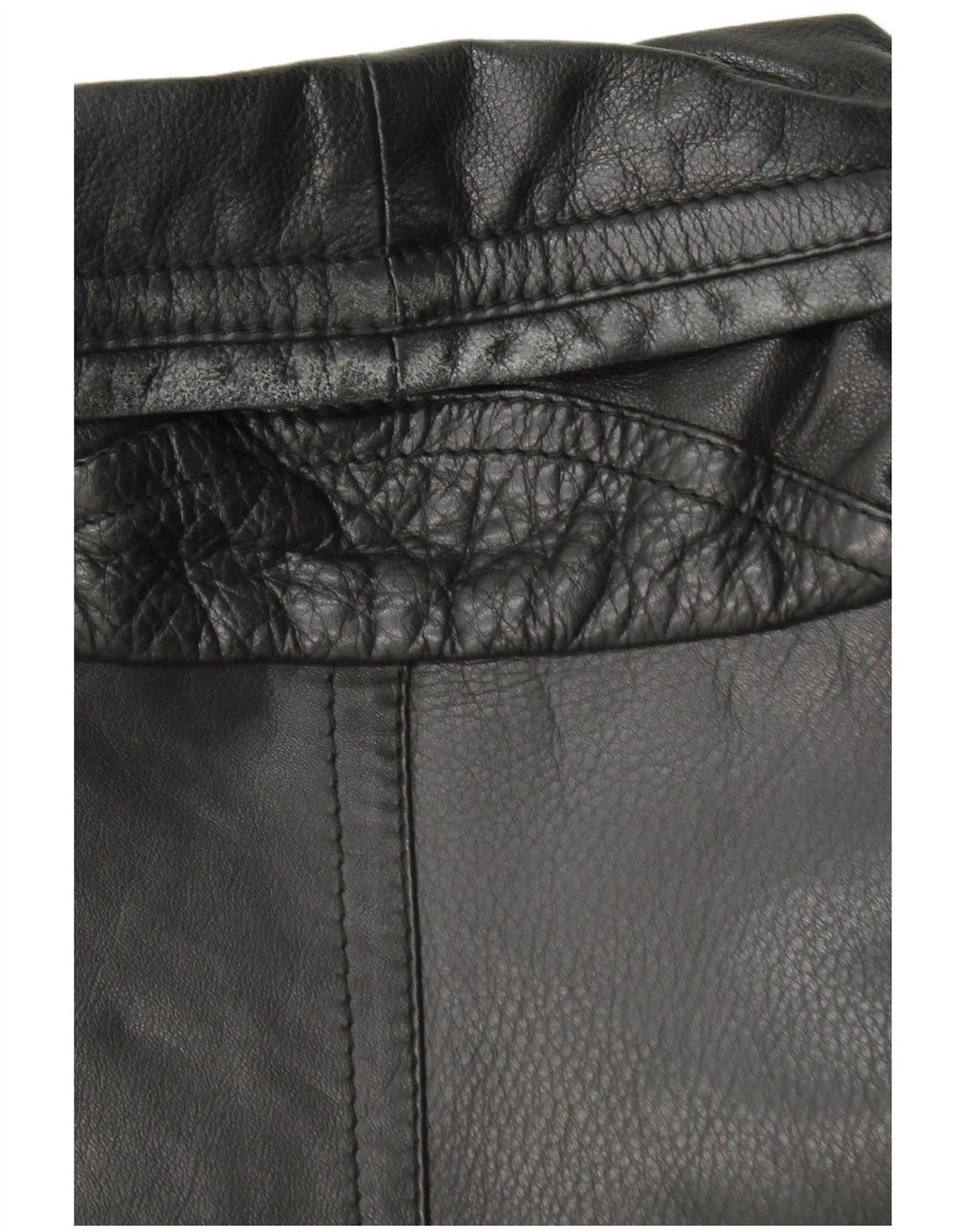 Vittorio Forti Mens Leather Coat IT 48 Medium Black