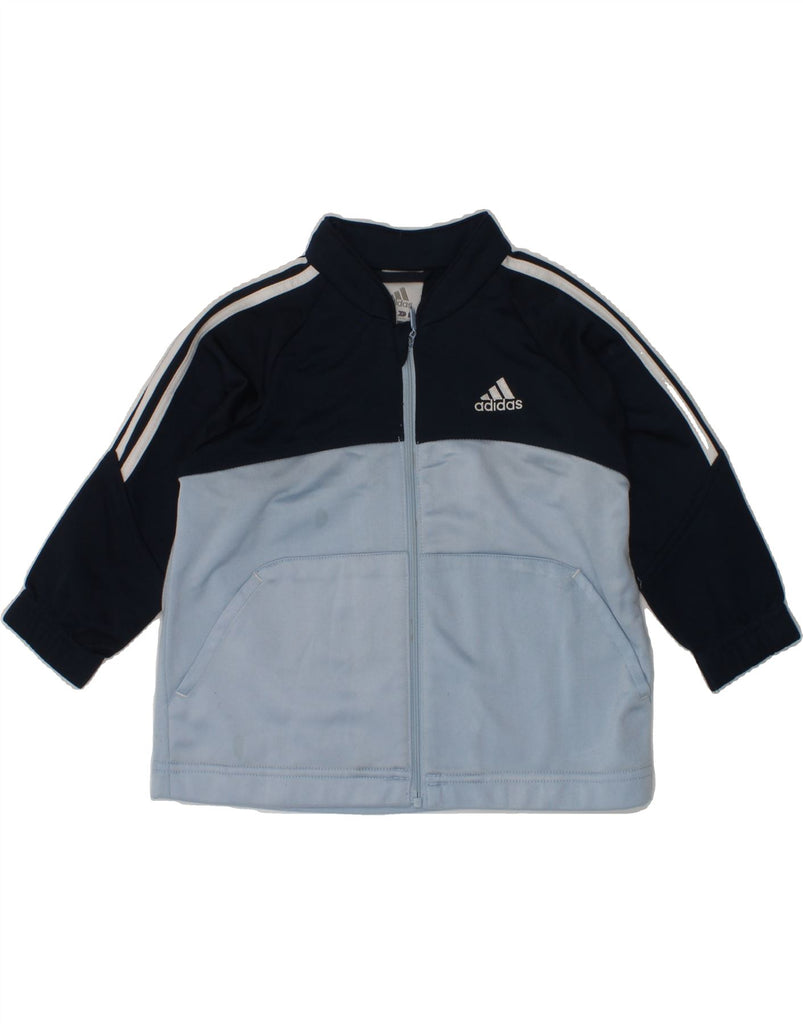 ADIDAS Baby Boys Tracksuit Top Jacket 12-18 Months Blue Colourblock | Vintage Adidas | Thrift | Second-Hand Adidas | Used Clothing | Messina Hembry 