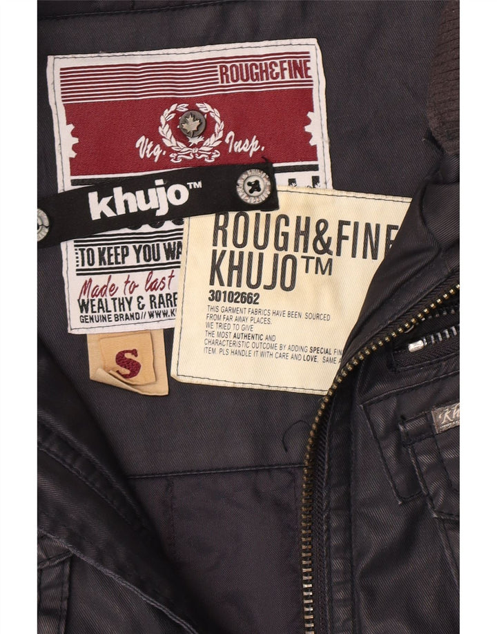 KHUJO Mens Utility Jacket UK 36 Small Navy Blue