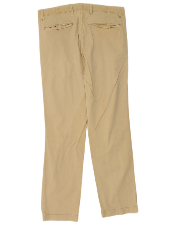 Gap Mens Straight Chino Trousers W34 L34 Yellow Cotton
