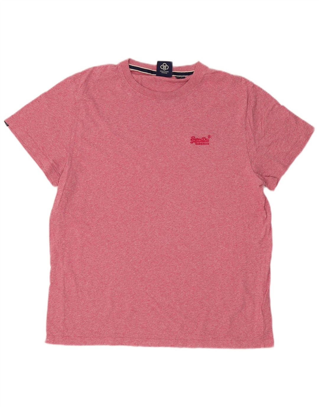 Superdry Mens T-Shirt Top 2XL Pink Cotton