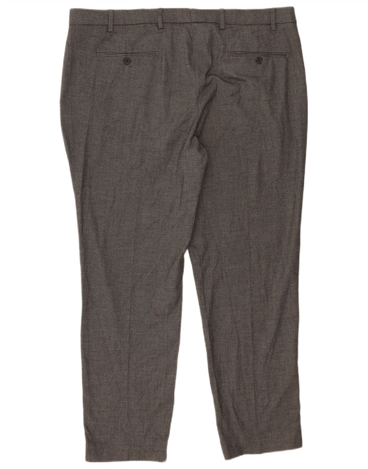 Marks & Spencer Mens Tailored Fit Straight Suit Trousers W42 L28 Grey