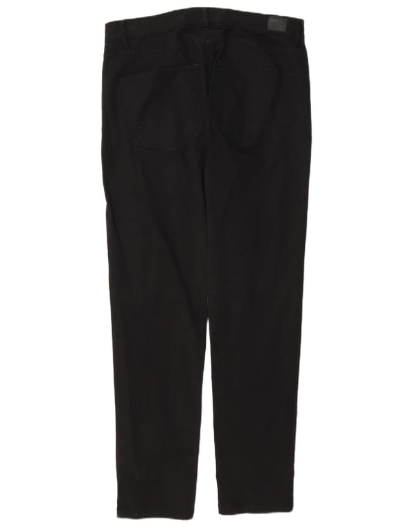 Zara Mens Straight Casual Trousers EU 44 Large W34 L32 Black Cotton