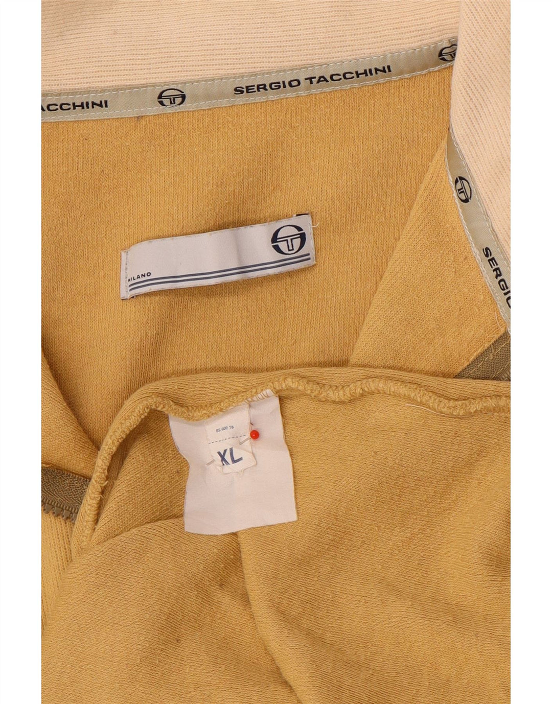 Sergio Tacchini Mens Zip Neck Jumper Sweater XL Brown