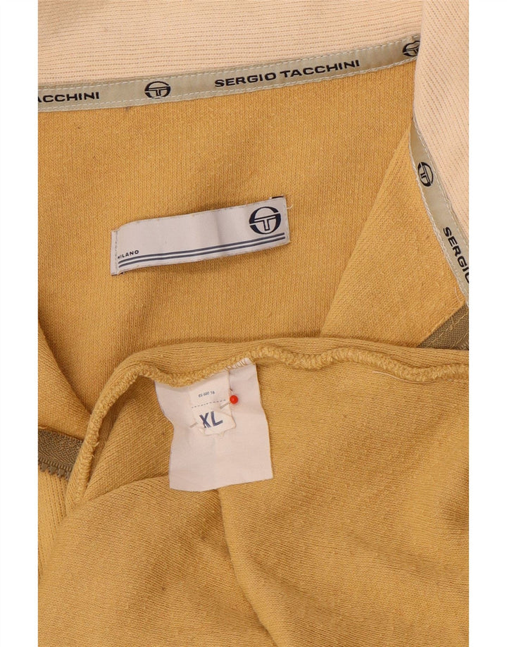Sergio Tacchini Mens Zip Neck Jumper Sweater XL Brown