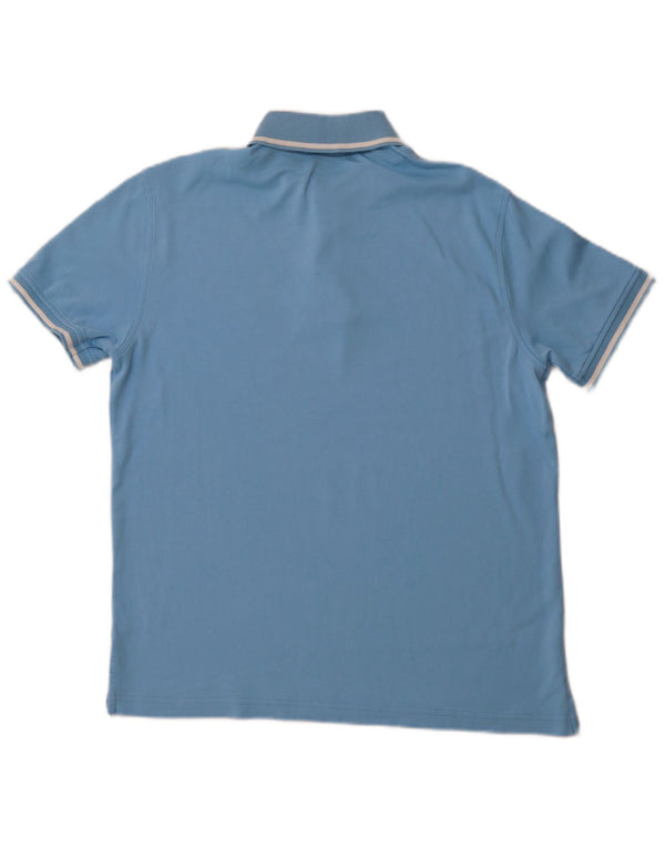 TOMMY HILFIGER Mens Polo Shirt Medium Blue Cotton