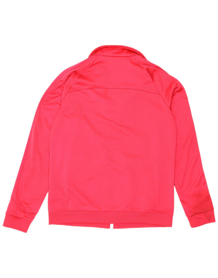 Adidas Womens Tracksuit Top Jacket UK 16/18 Large Pink Polyester