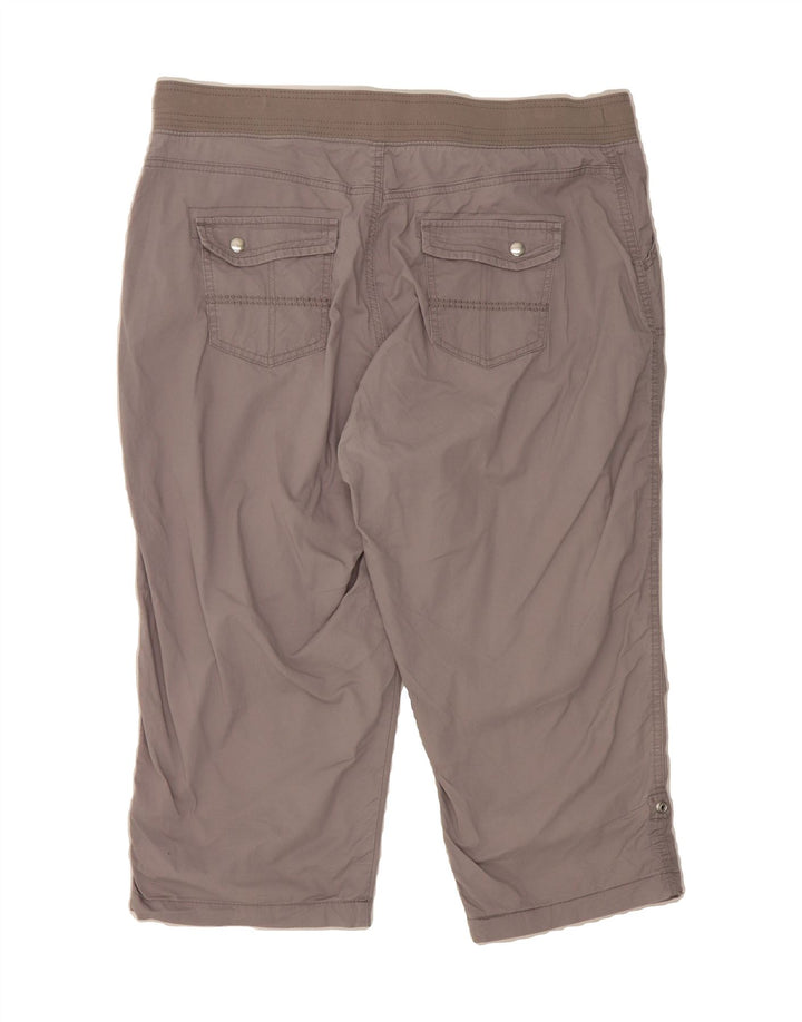 LEE Womens Straight Capri Trousers US 18 2XL W40 L22 Grey Cotton Vintage Lee and Second-Hand Lee from Messina Hembry 