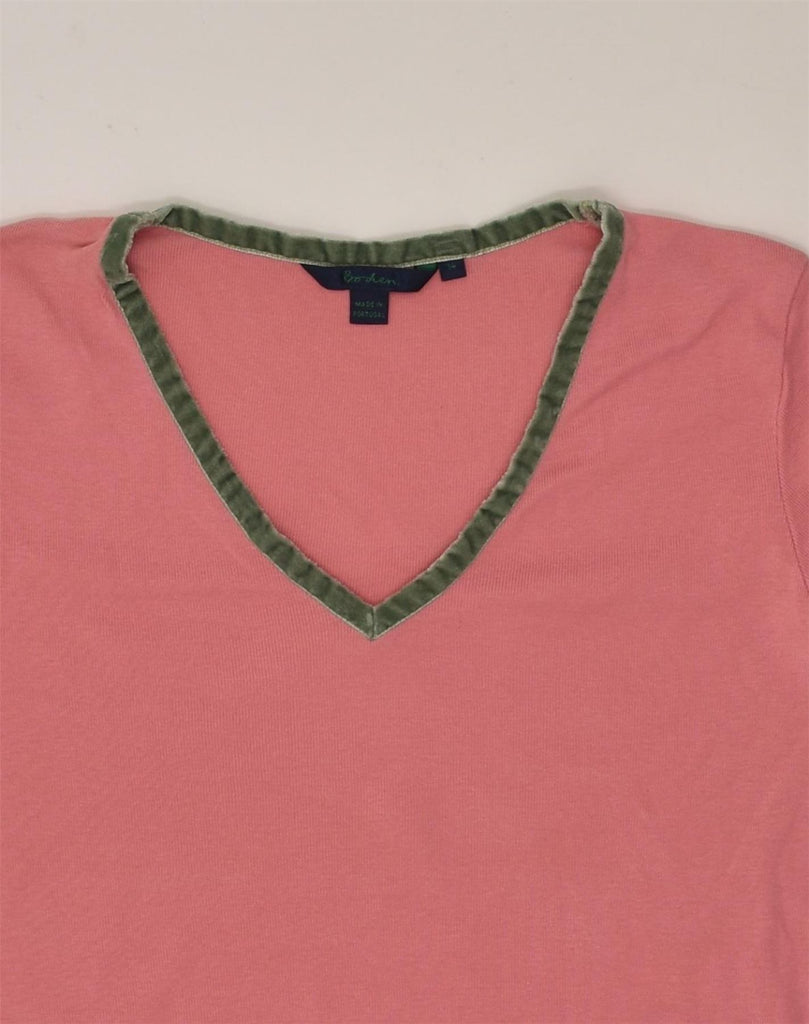 BODEN Womens Top Long Sleeve UK 14 Large  Pink Cotton | Vintage Boden | Thrift | Second-Hand Boden | Used Clothing | Messina Hembry 