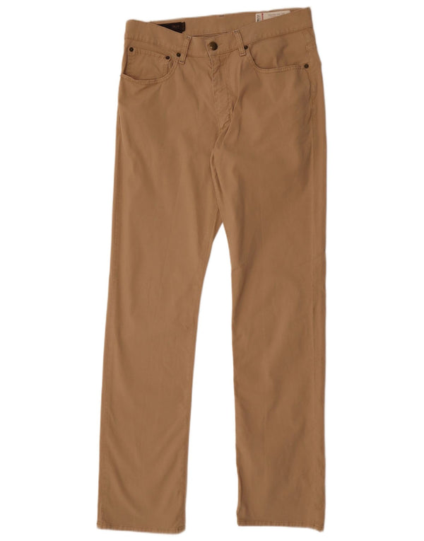 Marlboro Classics Mens Straight Casual Trousers W32 L34 Beige Cotton