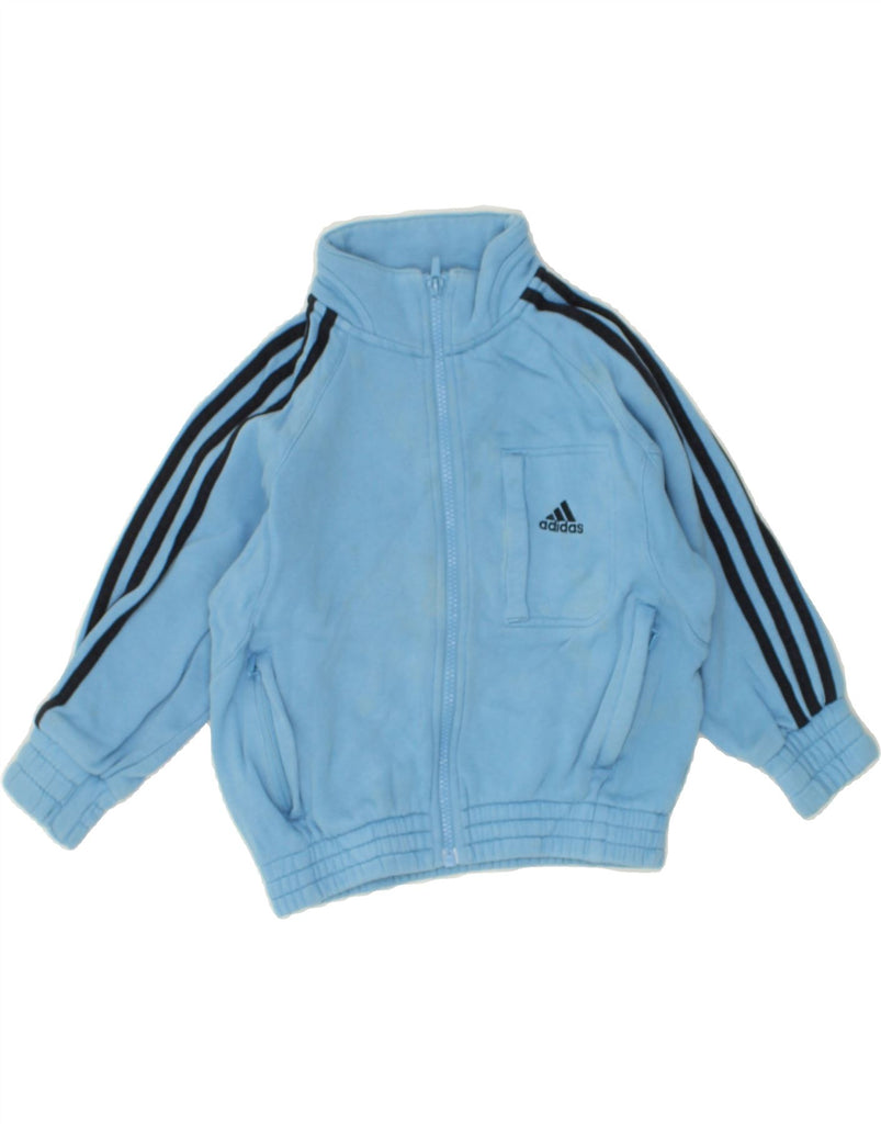 ADIDAS Boys Graphic Tracksuit Top Jacket 4-5 Years Blue Cotton | Vintage Adidas | Thrift | Second-Hand Adidas | Used Clothing | Messina Hembry 