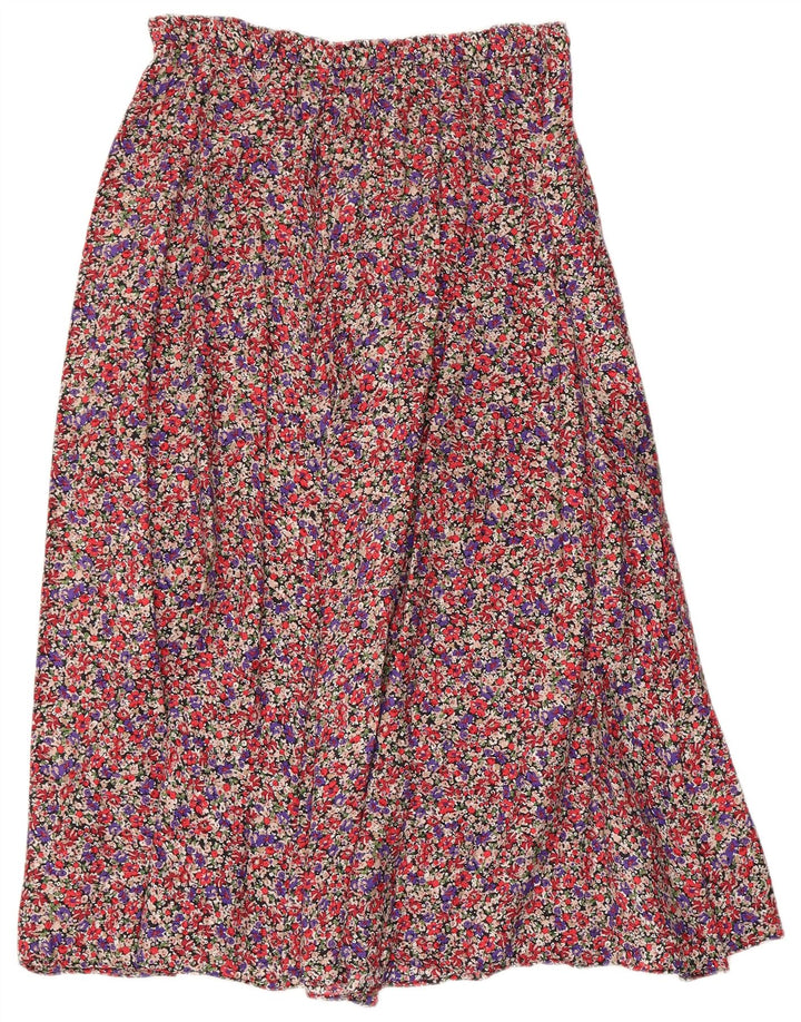 Zara Womens A-Line Skirt Large W32 Multicoloured Floral