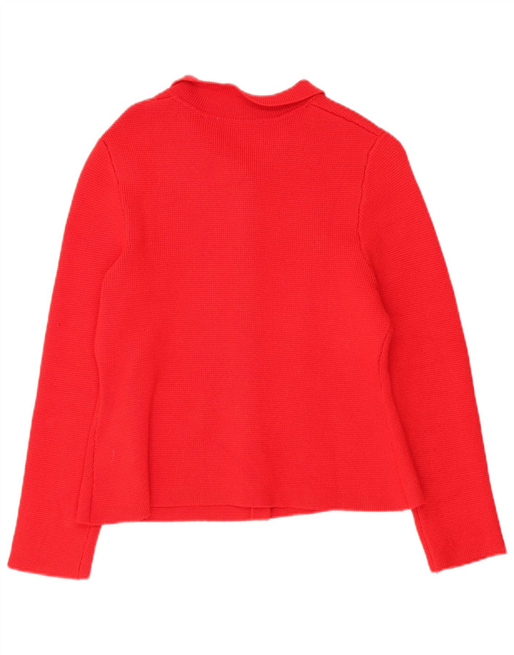 Zara Womens Cardigan Sweater UK 14 Medium Red Viscose