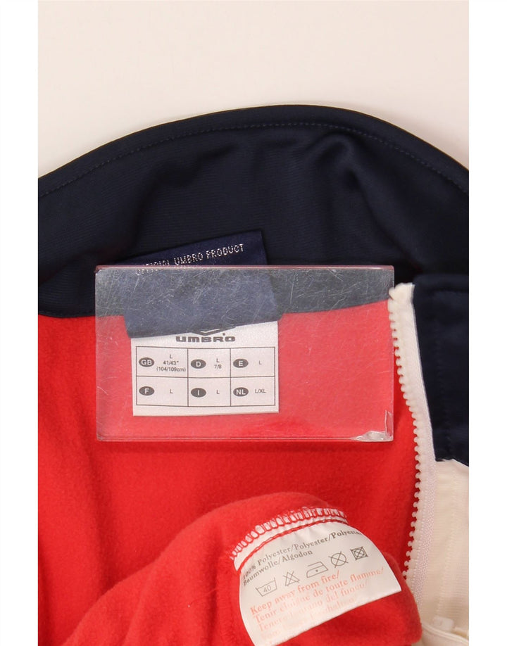 UMBRO Mens Tracksuit Top Jacket UK 41/43 Large Multicoloured Colourblock