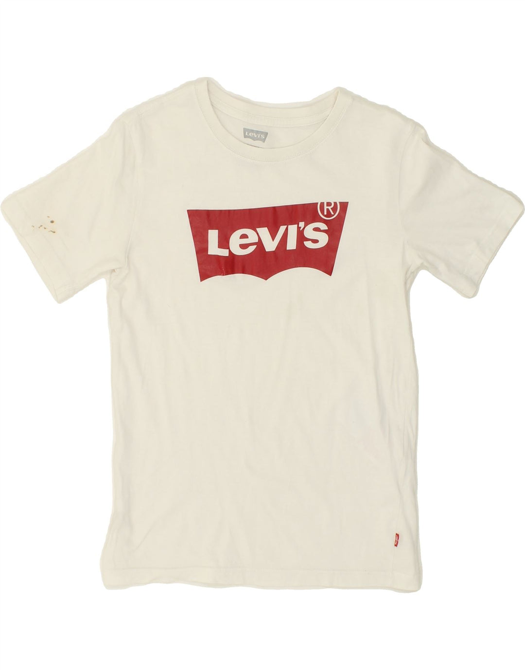 LEVI'S Boys Graphic T-Shirt Top 13-14 Years White Cotton Vintage Levi's and Second-Hand Levi's from Messina Hembry 