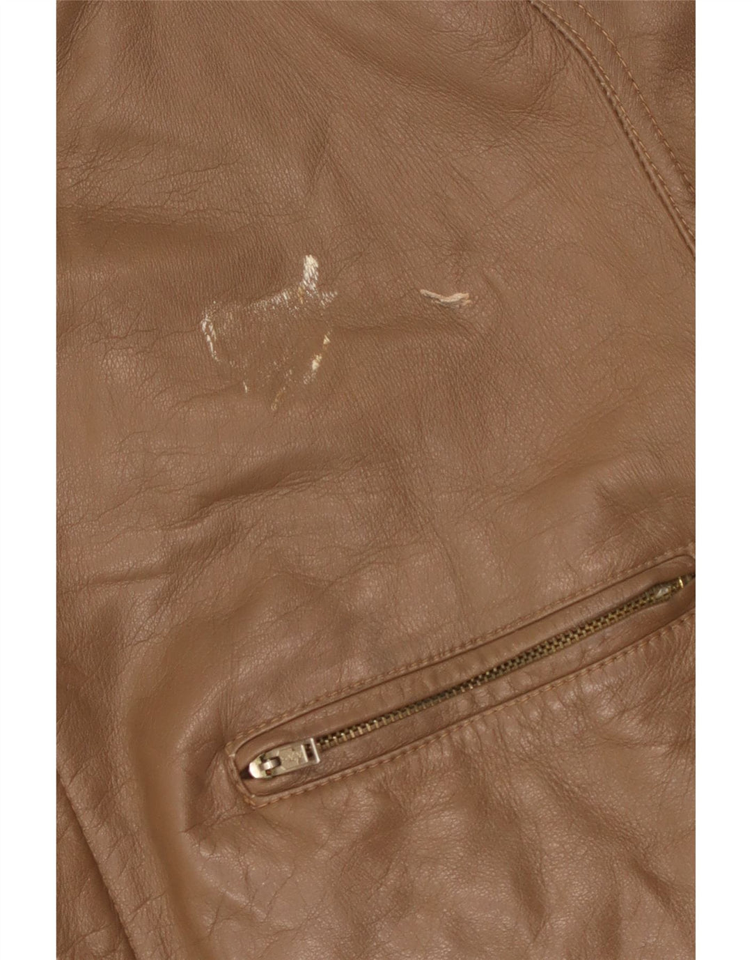 Vintage Mens Leather Jacket IT 50 Large Brown Leather
