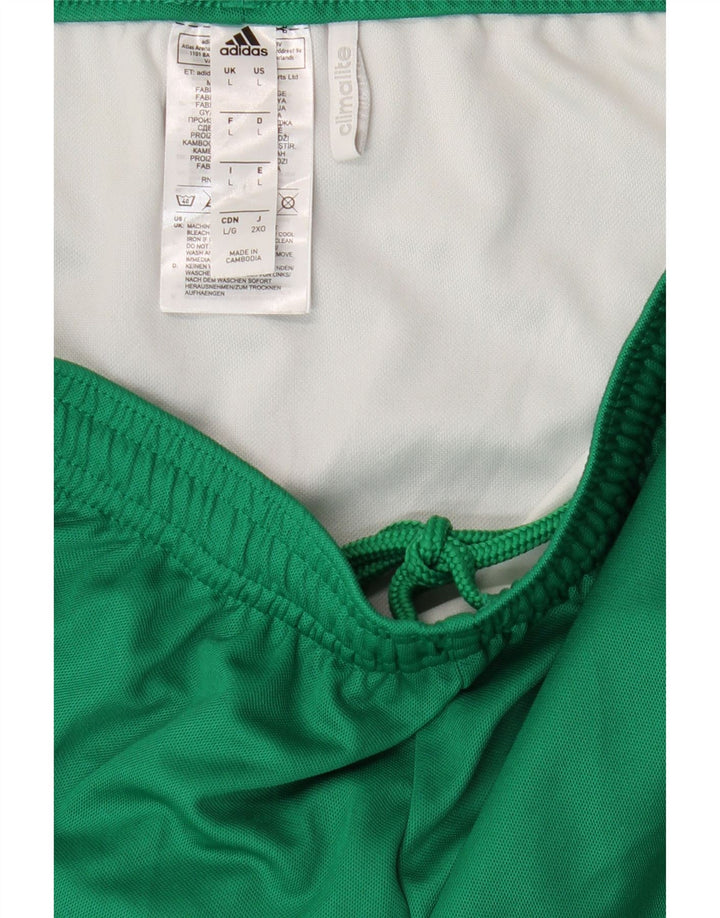 Adidas Mens Climalite Sport Shorts Large Green Polyester