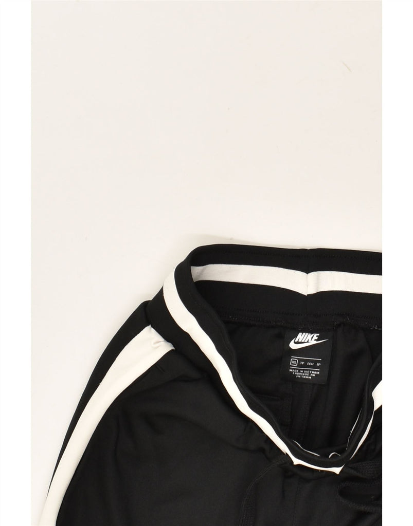 NIKE Womens Tracksuit Trousers UK 4 XS Black Colourblock Polyester | Vintage Nike | Thrift | Second-Hand Nike | Used Clothing | Messina Hembry 