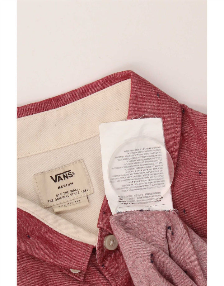Vans Mens Shirt Medium Red Spotted Cotton