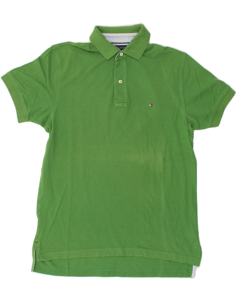 TOMMY HILFIGER Mens Polo Shirt Small Green Cotton | Vintage Tommy Hilfiger | Thrift | Second-Hand Tommy Hilfiger | Used Clothing | Messina Hembry 