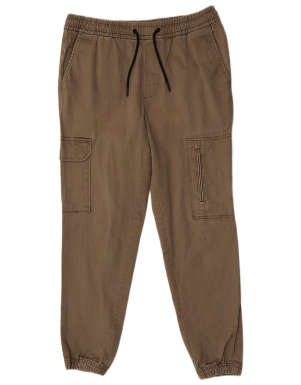Jack & Jones Mens Joggers Cargo Trousers Small W28 L27 Khaki Cotton