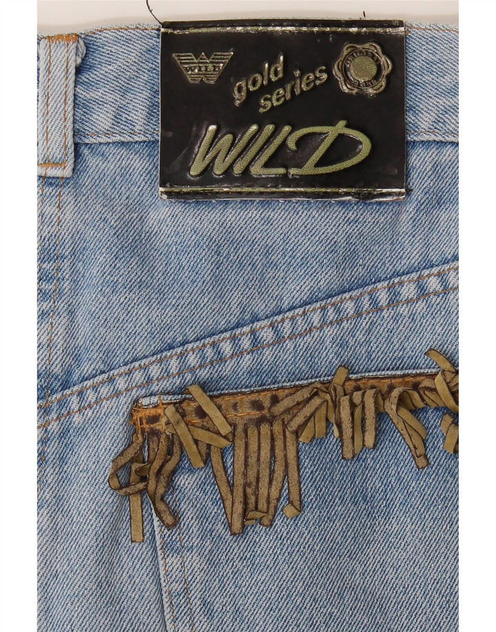 Wild Womens Denim Skirt W30 Medium Blue