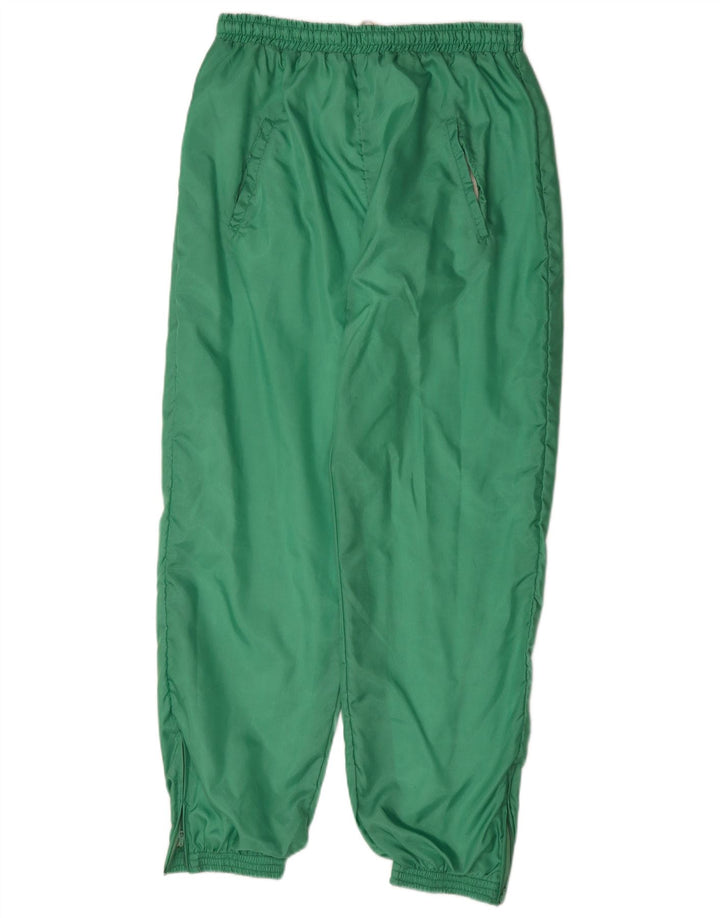 Vintage Mens Tracksuit Trousers Joggers Large  Green Nylon