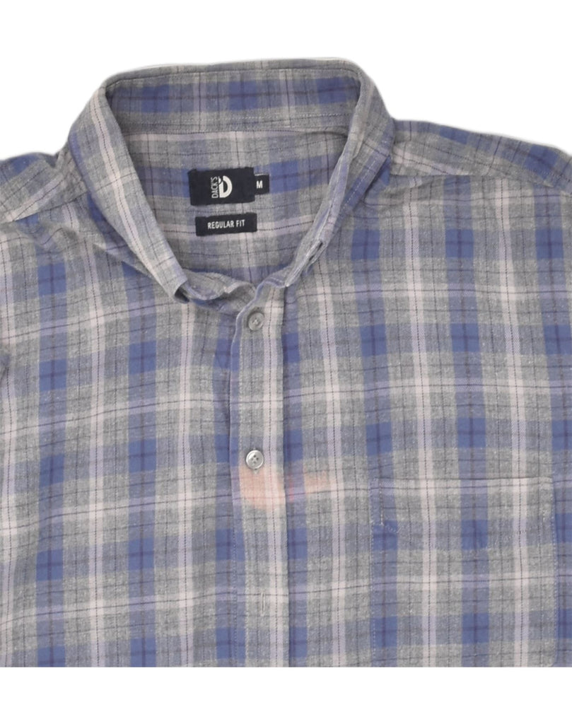 DACK'S Mens Regular Fit Short Sleeve Shirt Medium Grey Check Cotton | Vintage Dack's | Thrift | Second-Hand Dack's | Used Clothing | Messina Hembry 