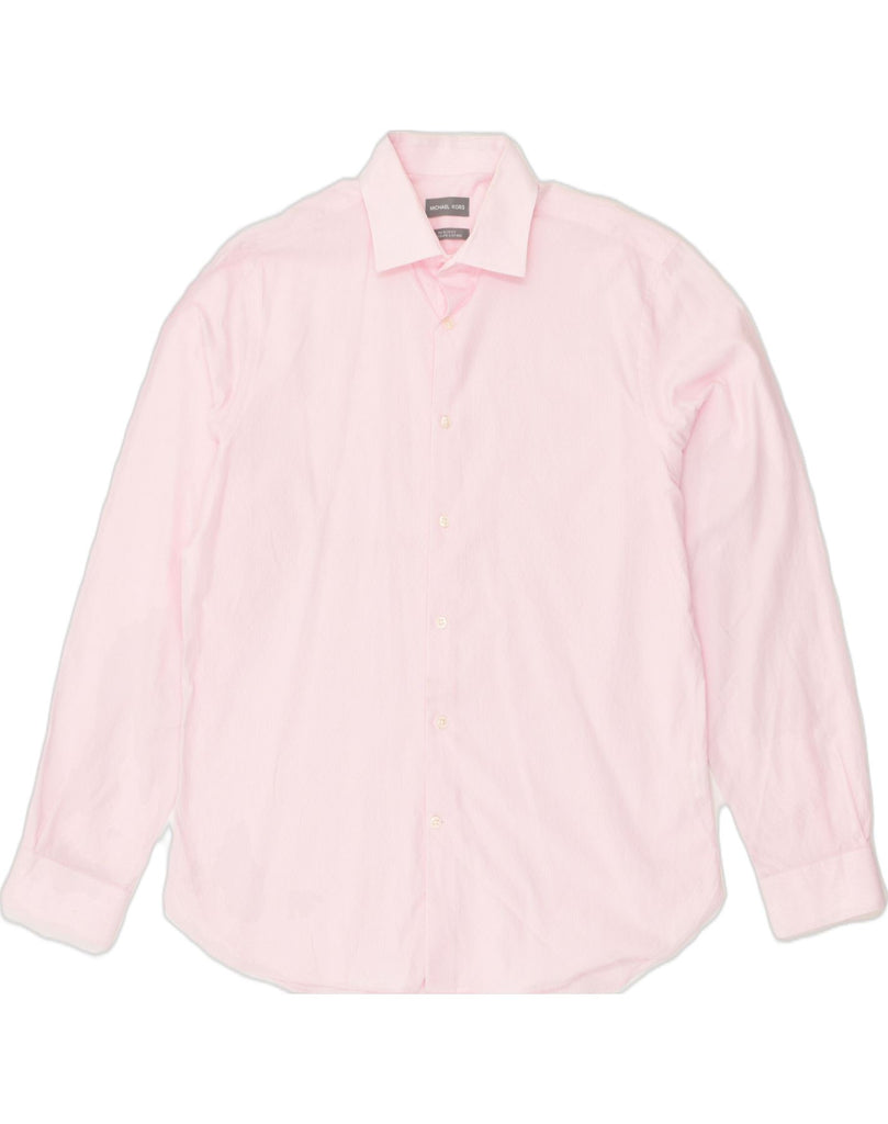 MICHAEL KORS Mens Slim Fit Shirt Size 16 Large Pink Striped Cotton | Vintage Michael Kors | Thrift | Second-Hand Michael Kors | Used Clothing | Messina Hembry 