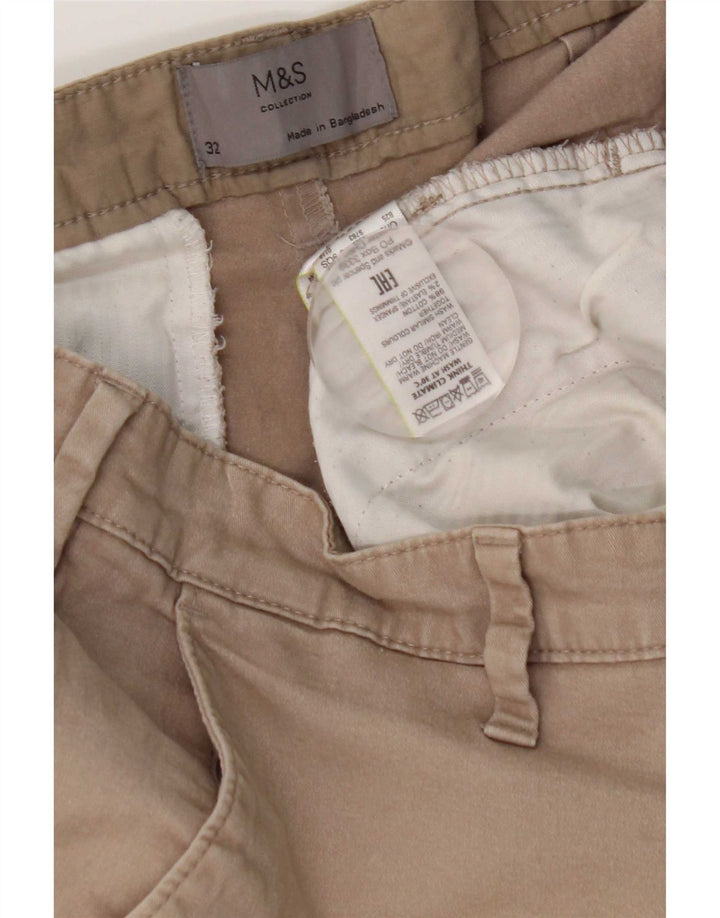 Marks & Spencer Mens Chino Shorts W32 Medium Grey Cotton