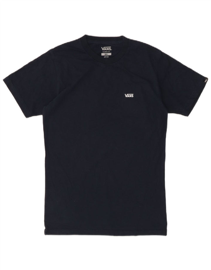 VANS Mens Classic Fit T-Shirt Top Small Navy Blue Cotton