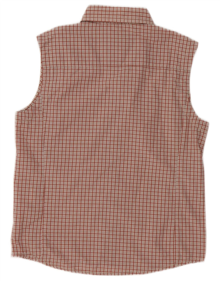 Bailo Womens Sleeveless Shirt UK 14 Medium Red Check Polyamide