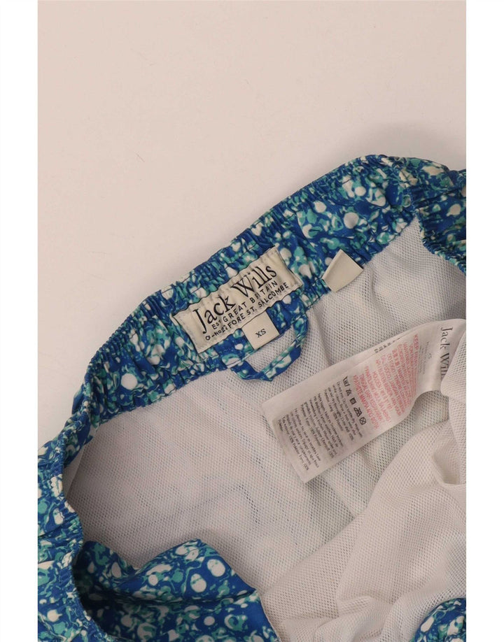 Jack Wills Mens Swimming Shorts XS Blue Spotted Polyester