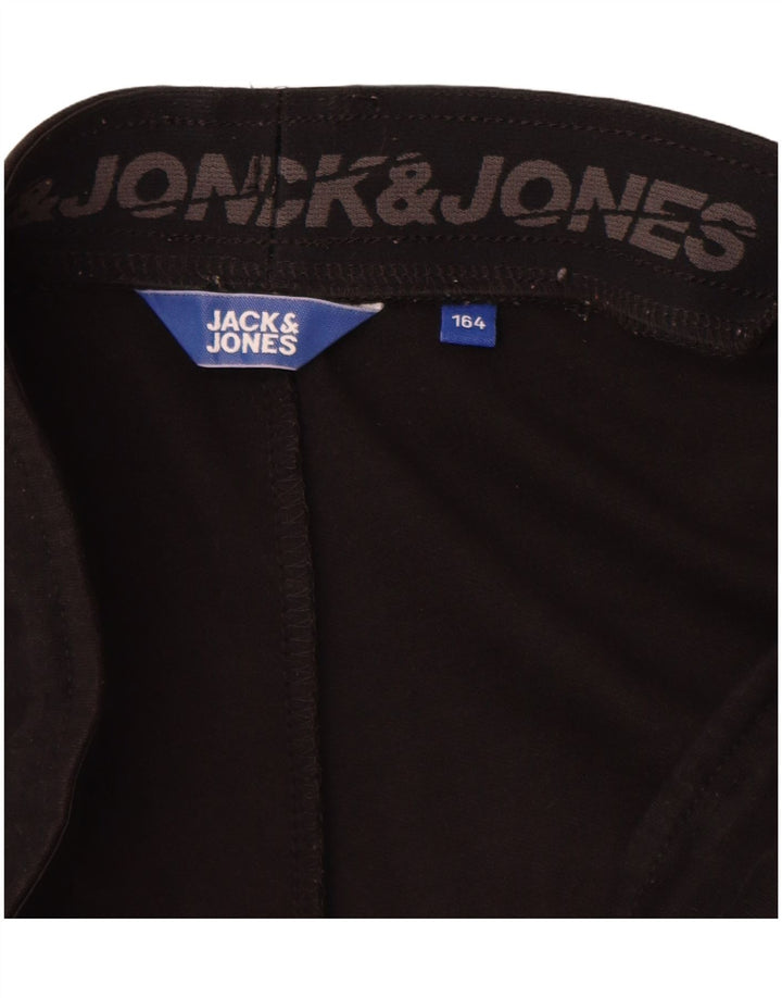 Jack & Jones Boys Tracksuit Trousers Joggers 13-14 Years Black Polyester
