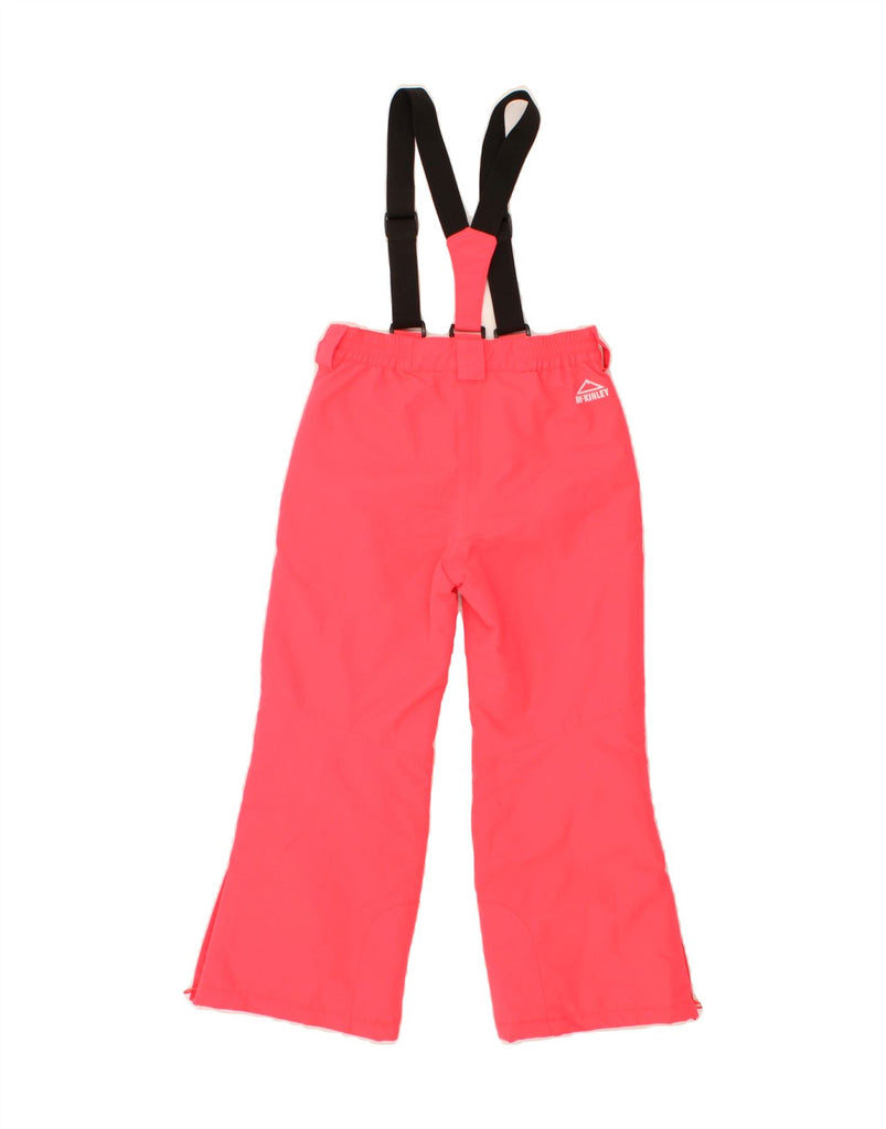 MCKINLEY Girls Dungarees Windbreaker Trousers 7-8 Years Pink Polyester | Vintage McKinley | Thrift | Second-Hand McKinley | Used Clothing | Messina Hembry 