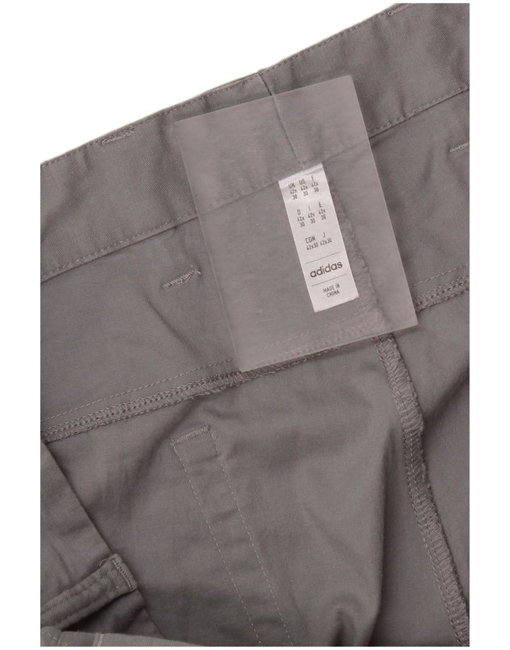 Adidas Mens Slim Casual Trousers W42 L25 Grey