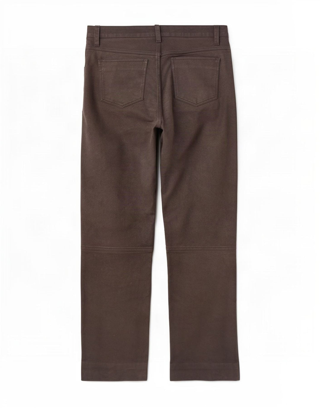 Vintage Mens Straight Leather Trousers W34 L32 Brown