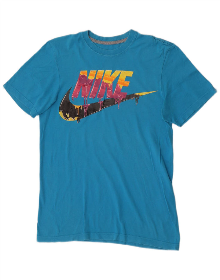Nike Mens Regular Fit Graphic T-Shirt Top Small Blue Cotton