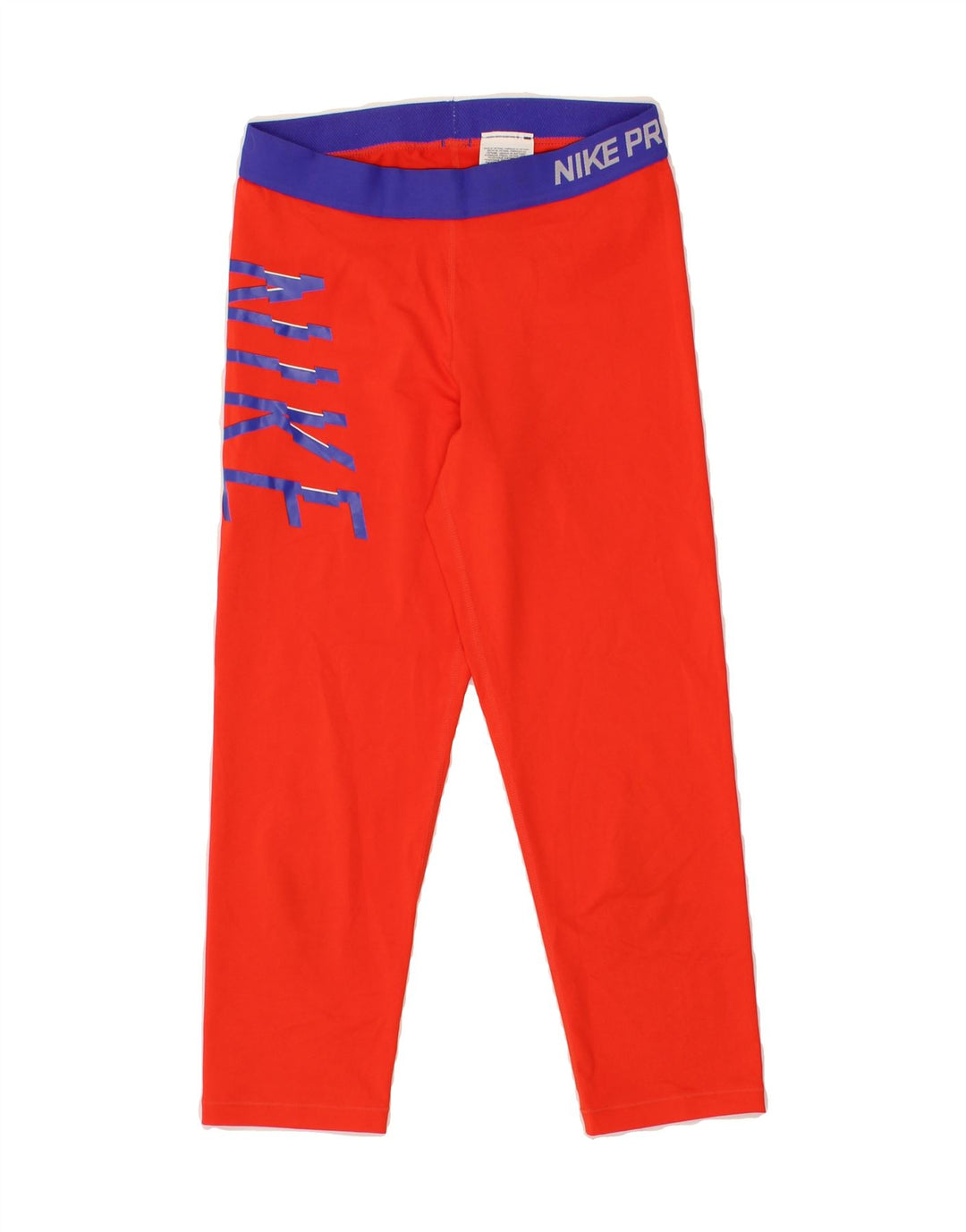 NIKE Womens Dri Fit Graphic Leggings UK 12 Medium Red Polyester Vintage Nike and Second-Hand Nike from Messina Hembry 
