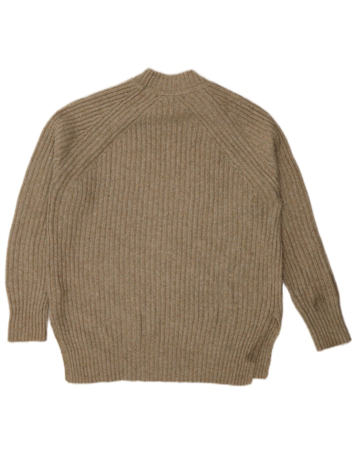 Marks & Spencer Womens Turtle Neck Jumper Sweater UK 10 Small Beige