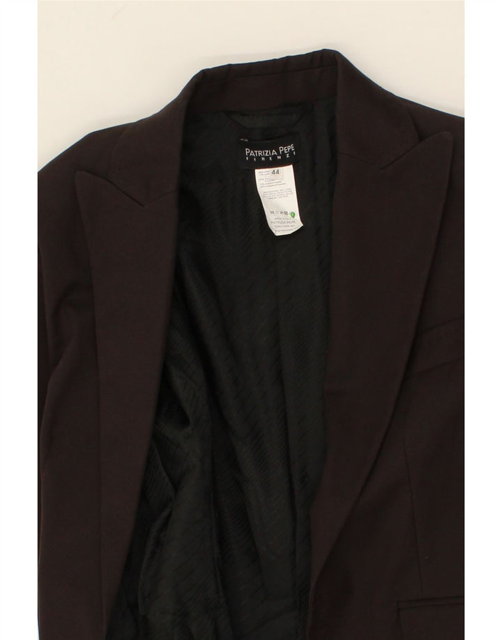 PATRIZIA PEPE Womens Blazer Jacket IT 44 Medium Brown Cotton Vintage Patrizia Pepe and Second-Hand Patrizia Pepe from Messina Hembry 